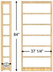 12 X 84 X 36 Bookcase