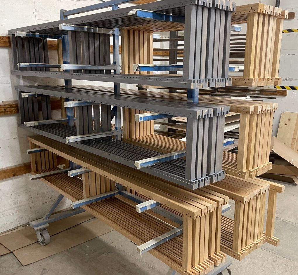 Finished solid wood Lundia uprights