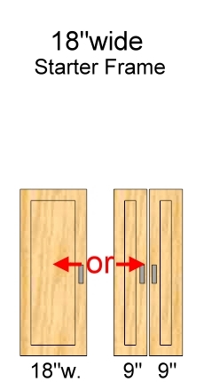 18 inch wide doors, 48 inch high