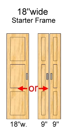 18 inch wide doors, 72 inch high