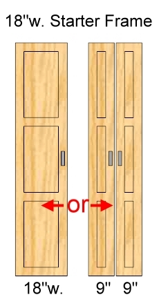 18 inch wide doors, 84 inch high