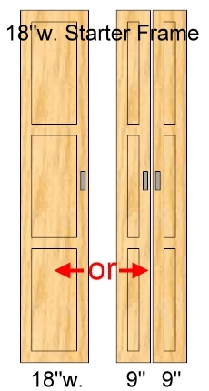 18 inch wide doors, 96 inch high