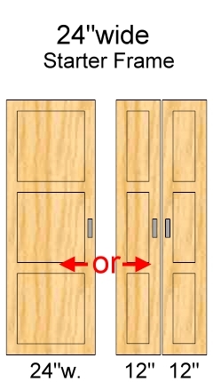 24 inch wide doors, 72 inch high