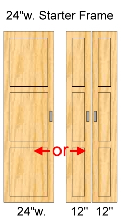 24 inch wide doors, 84 inch high
