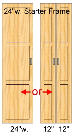 24 inch wide doors, 96 inch high