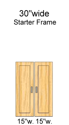 30 inch wide doors, 48 inch high