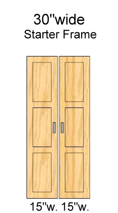30 inch wide doors, 72 inch high