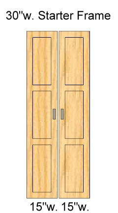 30 inch wide doors, 84 inch high