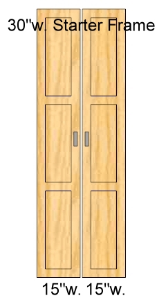 30 inch wide doors, 96 inch high