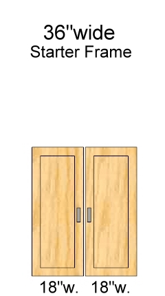 36 inch wide doors, 48 inch high
