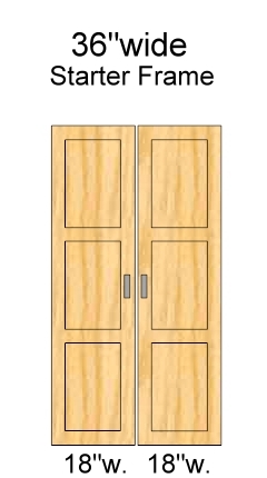 36 inch wide doors, 72 inch high