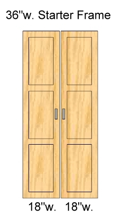 36 inch wide doors, 84 inch high