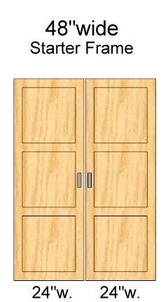 48 inch wide doors, 72 inch high