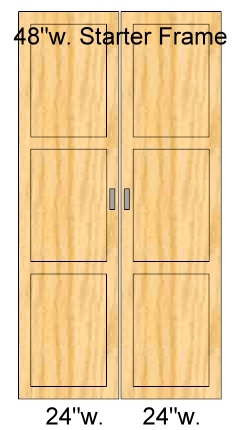 48 inch wide doors, 96 inch high