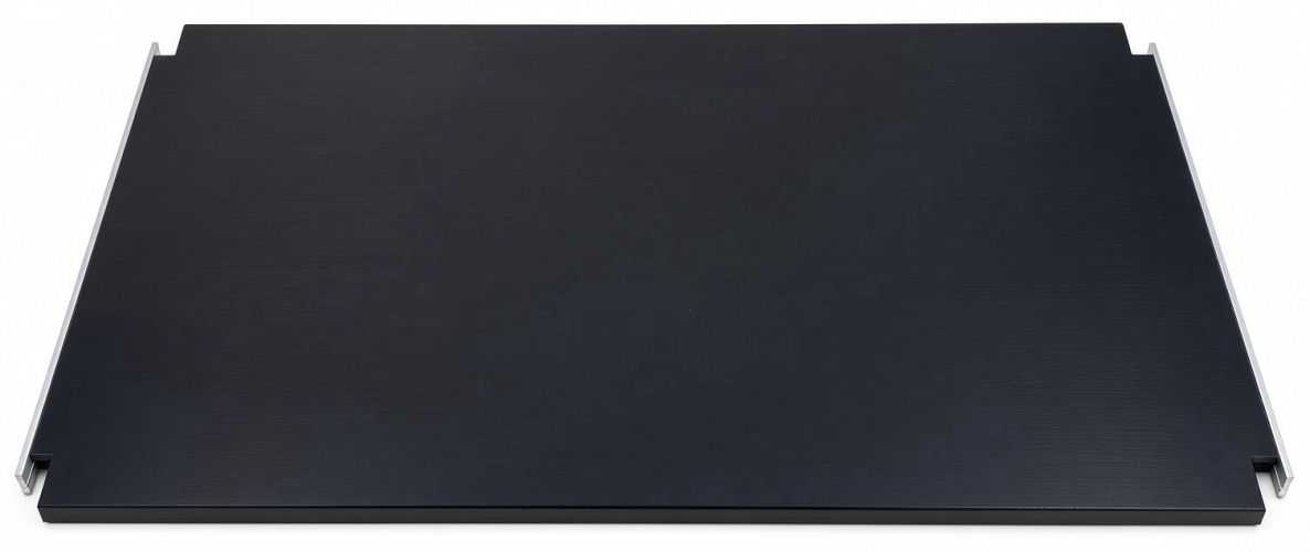 Premium White Pine shelf in the Lundia Painted Black finish
