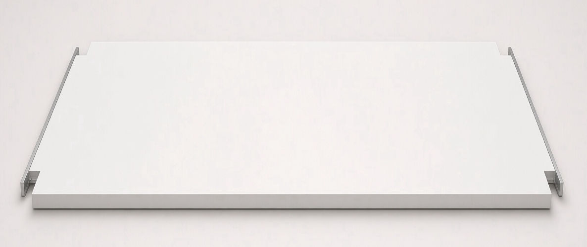 Premium White Pine shelf in the Lundia Painted White finish