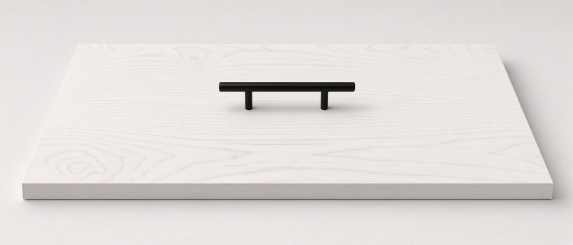Hardwood Maple drawer front in the Lundia White Wash finish