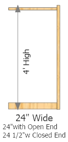 Add On Frame 24" Wide × 48" High