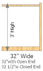 Add On Frame 32" Wide × 36" High