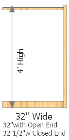 Add On Frame 32" Wide × 48" High