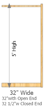 Add-On Frame 32" Wide × 60" High