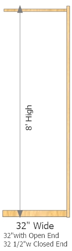 Add-On Frame 32" Wide × 96" High