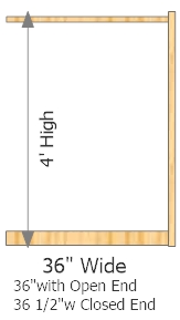 Add On Frame 36" Wide × 48" High