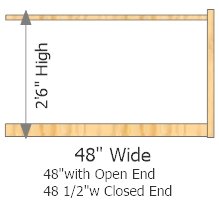 Add On Frame 48" Wide × 30" High