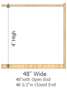 Add On Frame 48" Wide × 48" High