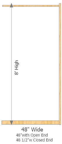 Add-On Frame 48" Wide × 96" High