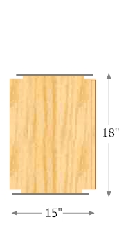 18 inch Wide Display Shelf