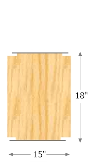 18 inch Wide Shelf