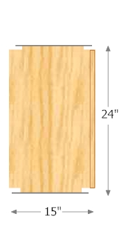 24 inch Wide Display Shelf