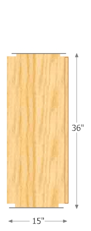 36 inch Wide Display Shelf