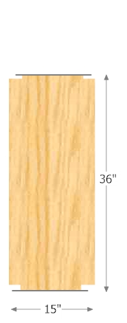 36 inch Wide Shelf
