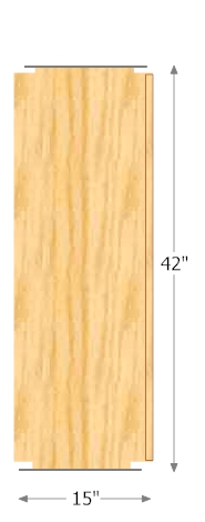 42 inch Wide Display Shelf