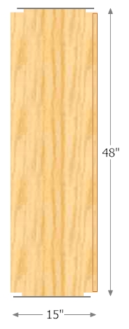 48 inch Wide Display Shelf