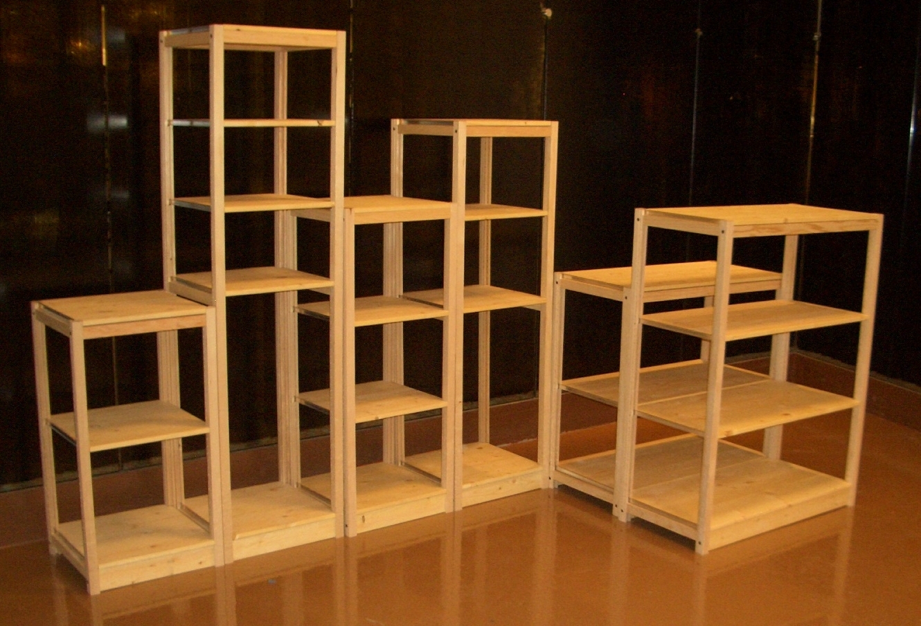 Modular shelving in various sizes