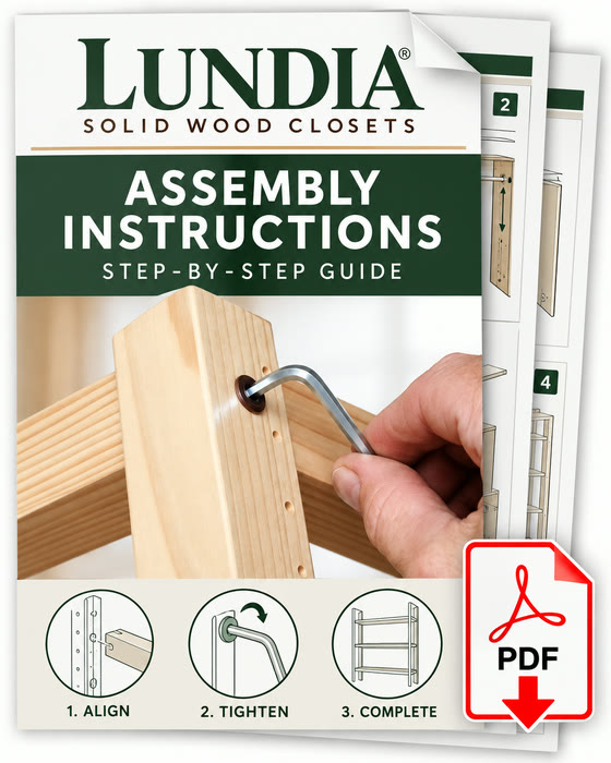 Download the Lundia frame assembly instructions (PDF step-by-step guide)