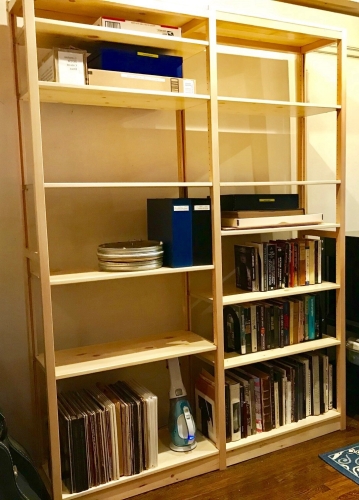 Lundia solid wood shelving assembled by a customer at home