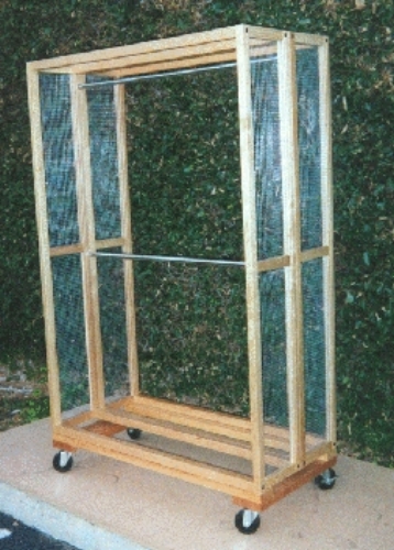 Solid wood Lundia shelving in a home work space