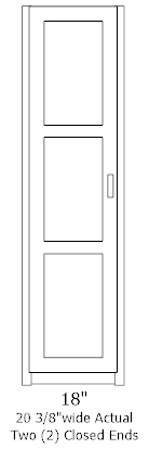 18 inch wide wardrobe, 84 inch high, doors closed