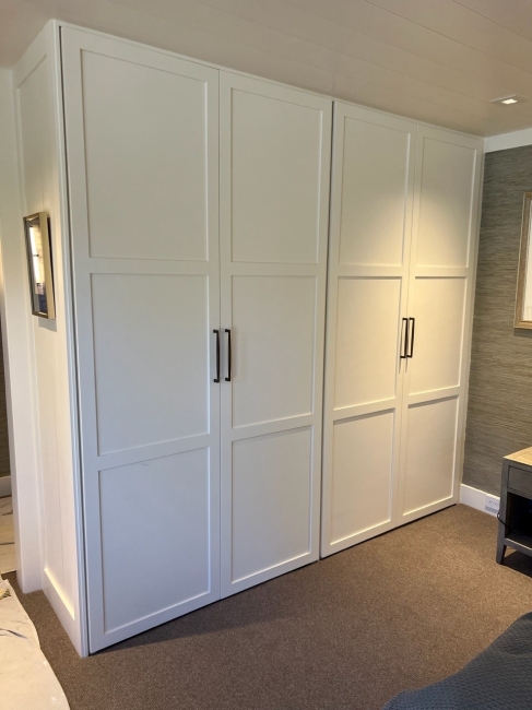 Customer Solid Wood Wardrobe in White