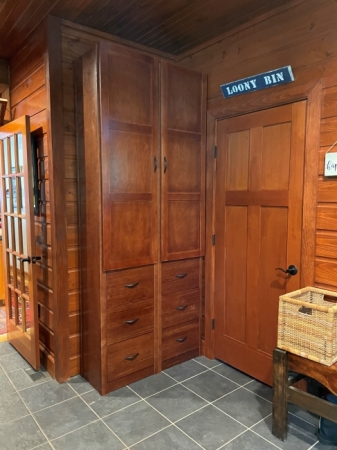 Solid Wood Wardrobe with Drawers