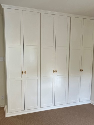 White Solid Wood Wardrobe